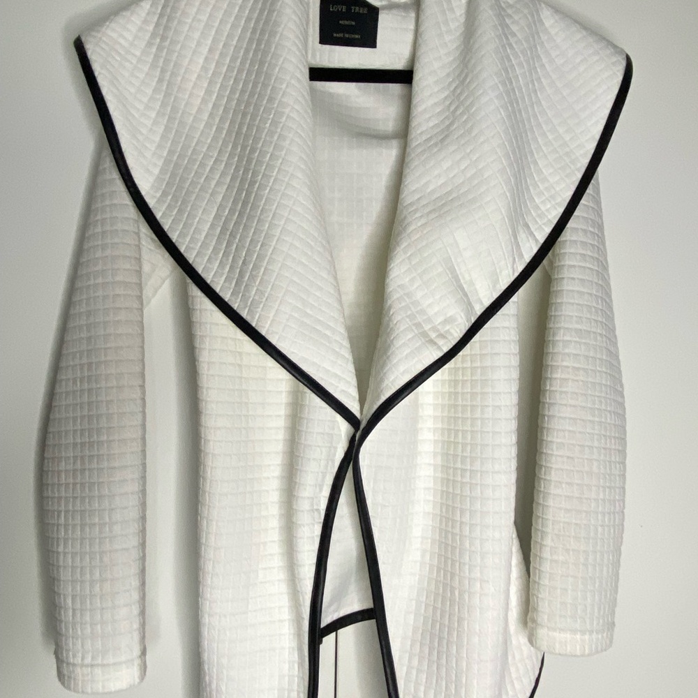Love Tree White Quilted Jacket